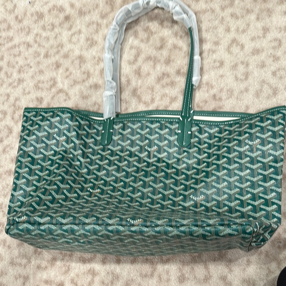 Green Patterned Tote Bag